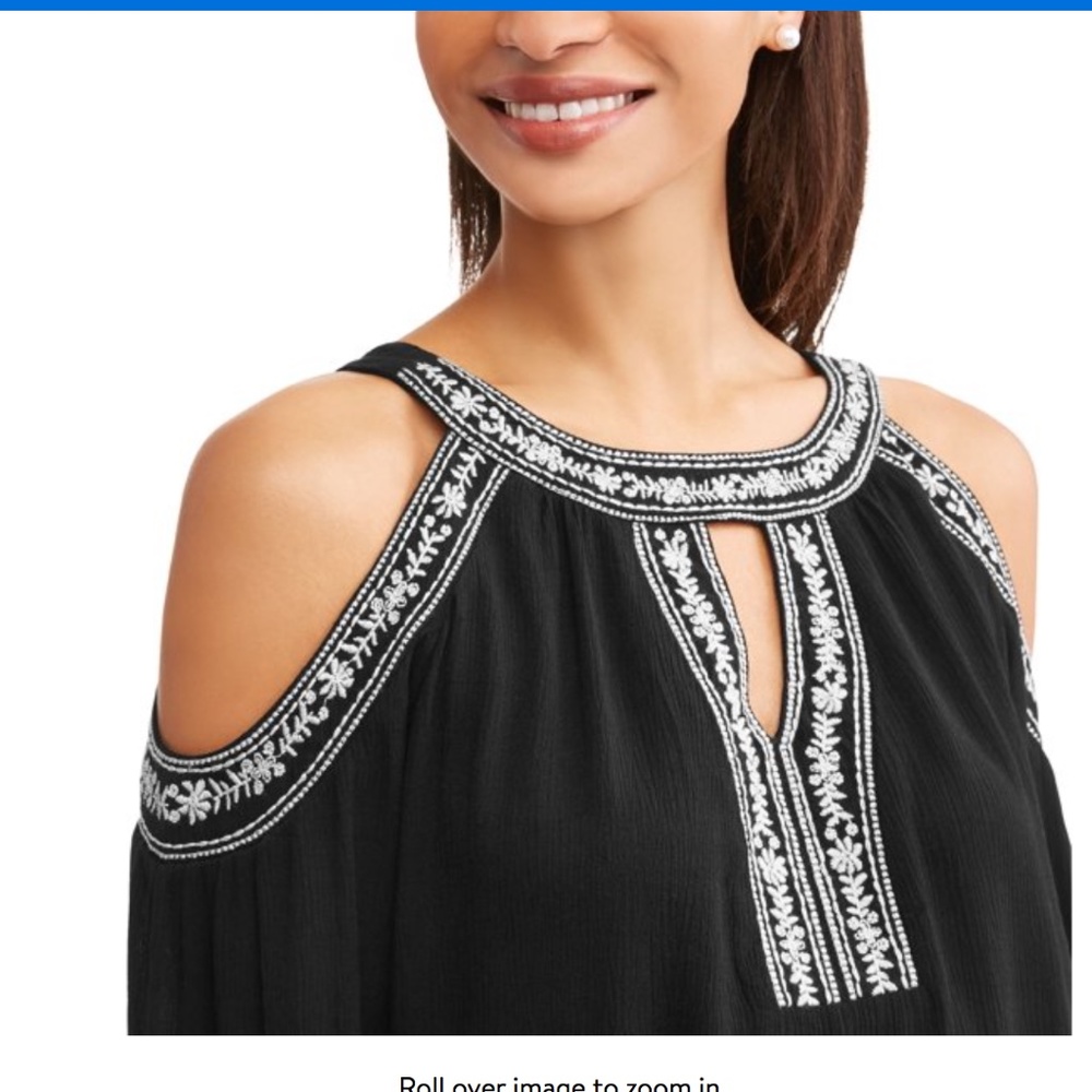 3 for $12 Time and Tru Embroidered Trim Cold Shoulder Midi Dress in Plum SzS 4/6 - Picture 2 of 8